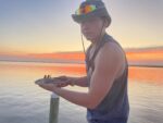 Eli Smith from Mill Creek, WV fishing on the bay at Chincoteague, Va.
