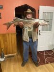 Chuck Bickel of Webster Springs, W.Va. shows off a nice musky caught in the Burnsville Lake Tailwaters. 
